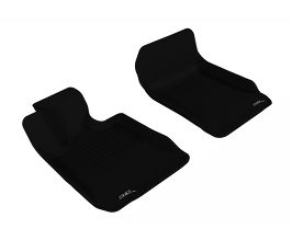 3D Mats 2006-2011 BMW 3 Series E90/E92 Kagu 1st Row Floormat - Black for BMW 3-Series F