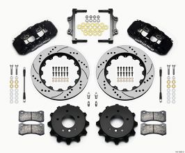 Wilwood AERO4 Rear Kit 14.00 Drilled 2007-2011 BMW E90 Series w/Lines for BMW 3-Series F