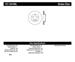 StopTech StopTech 9/07-09 BMW 328 Slotted & Drilled Left Front Rotor for BMW 3-Series F