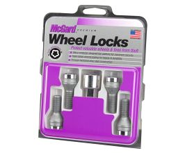 McGard Wheel Lock Bolt Set - 4pk. (Cone Seat) M12X1.5 / 17mm Hex / 25.5mm Shank Length - Chrome for BMW 3-Series F