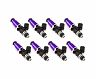 Injector Dynamics 1340cc Injectors - 60mm Length - 14mm Purple Top - 14mm Lower O-Ring (Set of 8) for Bmw 540i