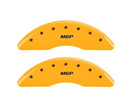 MGP Caliper Covers 4 Caliper Covers Engraved Front & Rear Yellow finish black ch for BMW 5-Series E6
