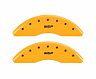 MGP Caliper Covers 4 Caliper Covers Engraved Front & Rear Yellow finish black ch for Bmw 535i xDrive