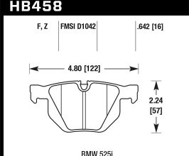 HAWK 07-08 BMW X5 3.0si / 09-13 X5 Xdrive / 10-13 X6 Xdrive Perf Ceramic Rear Street Brake Pads for BMW 5-Series E6