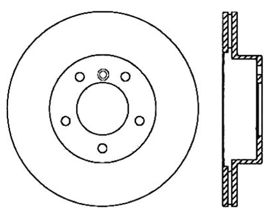 StopTech StopTech 04-05 BMW 525 Series Manual Trans / 10/06-07 525i Sedan Drilled Left Front Rotor for BMW 5-Series E6
