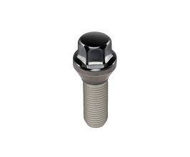 McGard Hex Lug Bolt (Cone Seat) M12X1.5 / 17mm Hex / 25.5mm Shank Length (Box of 50) - Black for BMW 5-Series E6