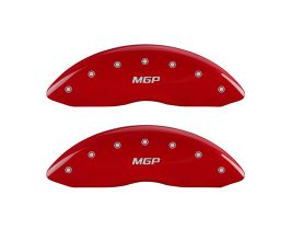 MGP Caliper Covers 4 Caliper Covers Engraved Front & Rear Red finish silver ch for BMW 5-Series F