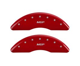 MGP Caliper Covers 4 Caliper Covers Engraved Front & Rear Red finish silver ch for BMW 5-Series F