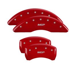 MGP Caliper Covers 4 Caliper Covers Engraved Front & Rear Red Finish Silver Char 2019 BMW 530i Xdrive for BMW 5-Series G