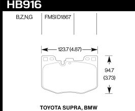 HAWK 2020 Toyota Supra / 19-20 BMW Z4 HPS 5.0 Front Brake Pads for BMW 5-Series G