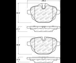 StopTech StopTech 11-17 BMW X3 Street Performance Rear Brake Pads for BMW 5-Series G