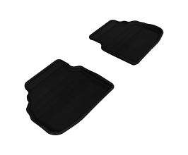 3D Mats 2009-2012 BMW 7 Series F01 Kagu 2nd Row Floormats - Black for BMW 7-Series F