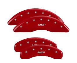 MGP Caliper Covers 4 Caliper Covers Engraved Front & Rear Red Finish Silver Characters 2011 BMW 750i for BMW 7-Series F
