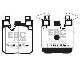 EBC 14+ BMW M3 3.0 Twin Turbo (F80) Yellowstuff Rear Brake Pads for BMW M2 F