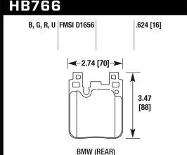 HAWK DTC-80 12-16 BMW 328i Rear Brake Pads for BMW M2 F