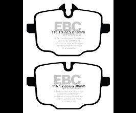 EBC 2021+ BMW M3/M4 3.0TT (G80/G82/G83 w/Cast Iron Rotors) Redstuff Rear Brake Pads for BMW M3 M4 G