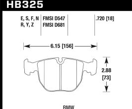 HAWK 04-06 BMW X5 3.0i/4.4i HPS 5.0 Street Front Brake Pads for BMW M5 E