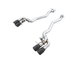 AWE 18-19 BMW M5 (F90) 4.4T AWD SwitchPath Axle-back Exhaust - Diamond Black Tips for BMW M5 F