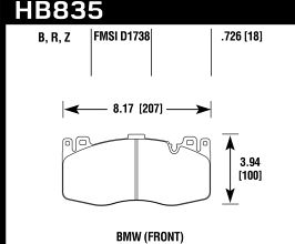 HAWK 13-16 BMW 5 Series HPS 5.0 Front Brake Pads for BMW M5 F