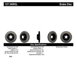 StopTech StopTech 07-09 BMW 335 (E90/E92/E93) Slotted & Drilled Left Front Rotor for BMW X1 E