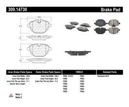 StopTech StopTech 11-17 BMW 5-Series / X3 Sport Performance Rear Brake Pads for BMW X3 G