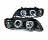 Anzo 2000-2003 BMW X5 Projector Headlights w/ Halo Black