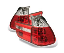 Spyder BMW E53 X5 00-06 4PCS Euro Style Tail Lights- Red Clear ALT-YD-BE5300-RC for BMW X5 E
