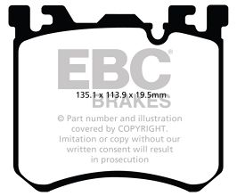 EBC 10+ BMW X5M 4.4 Twin Turbo Yellowstuff Front Brake Pads for BMW X5 E7