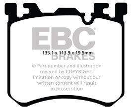 EBC 10+ BMW X5M 4.4 Twin Turbo Yellowstuff Front Brake Pads for BMW X5 F