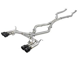 aFe Power MACH Force-Xp 3.5in. 304 SS C/B Exhaust w/o Muffler 15-18 BMW X5 M V8-4.4L (tt) - Black Tip for BMW X6 M F