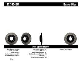 StopTech StopTech Power Slot 01-02 BMW Z3 / 03-09 Z4 / 3 Series Front Right Drilled & Slotted Rotor for BMW Z-Series E