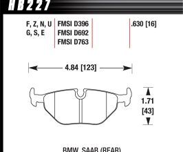 HAWK DTC-80 97-02 BMW Z3/03-08 BMW Z4 Rear Race Brake Pads for BMW Z-Series E85