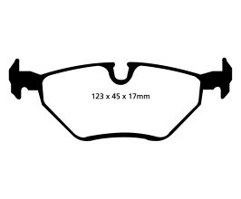 EBC 99-02 BMW Z3 2.5 Redstuff Rear Brake Pads for BMW Z-Series E89