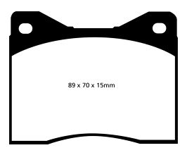 EBC 88-90 Lamborghini Countach 5.2 (Anniversary) Redstuff Rear Brake Pads for Ferrari 512