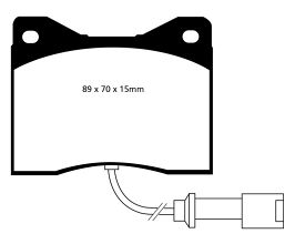 EBC 88-90 Lamborghini Countach 5.2 (Anniversary) Yellowstuff Rear Brake Pads for Ferrari 512