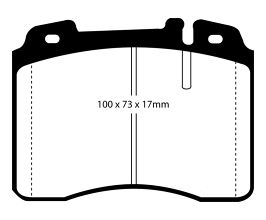 EBC 92-96 Ferrari 512TR 5.0 Redstuff Front Brake Pads for Ferrari 512