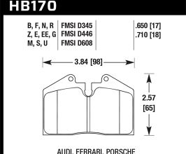 HAWK 89-94 Porsche 911 / 86-94 944 / 93 & 95 968 Front & Rear Black Race Brake Pads for Ferrari 512
