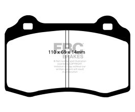 EBC 96-00 Lotus Esprit Turbo 2.0 Turbo GT3 Orangestuff Front Brake Pads for Ferrari F430