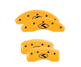 MGP Caliper Covers 4 Caliper Covers Engraved Front & Rear I-Vtec Yellow Finish Black Char 2018 Honda Accord for Honda Accord 10
