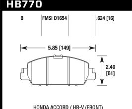 HAWK 13-17 Honda Accord HPS 5.0 Front Brake Pads for Honda Accord 10