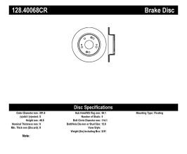 StopTech StopTech 05-17 Honda Accord / 16-17 HR-V / 09-14 Acura TSX Cryo Sport Drilled Rear Right Rotor for Honda Accord 10