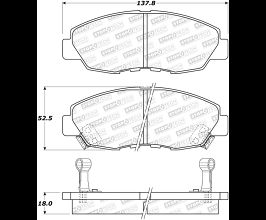 StopTech StopTech Street Brake Pads for Honda Accord 5