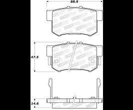 StopTech StopTech Street Brake Pads - Rear for Honda Accord 5