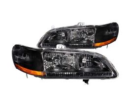 Anzo 1998-2002 Honda Accord Crystal Headlights Black for Honda Accord 6