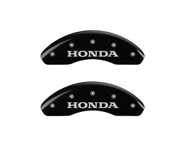 MGP Caliper Covers 4 Caliper Covers Engraved Front Honda Engraved Rear H Logo Black finish silver ch for Honda Accord 6