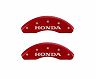 MGP Caliper Covers Front set 2 Caliper Covers Engraved Front Honda Red finish silver ch for Honda Accord