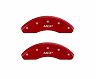 MGP Caliper Covers Front set 2 Caliper Covers Engraved Front Red finish silver ch for Honda Accord