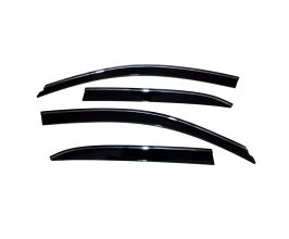 AVS 03-07 Honda Accord Ventvisor Low Profile Deflectors 4pc - Smoke w/Chrome Trim for Honda Accord 7