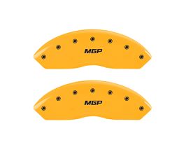 MGP Caliper Covers 4 Caliper Covers Engraved Front & Rear Yellow Finish Black Char 2003 Honda Accord for Honda Accord 7