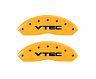 MGP Caliper Covers 4 Caliper Covers Engraved Front & Rear Vtech Yellow Finish Black Char 2007 Honda Accord for Honda Accord SE/LX/EX/Special Edition/Hybrid